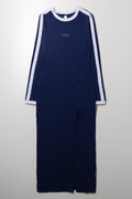 Bodycon Dress With Side Tape Navy