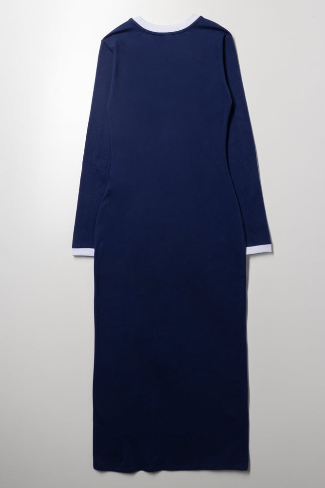 Bodycon Dress With Side Tape Navy (2)
