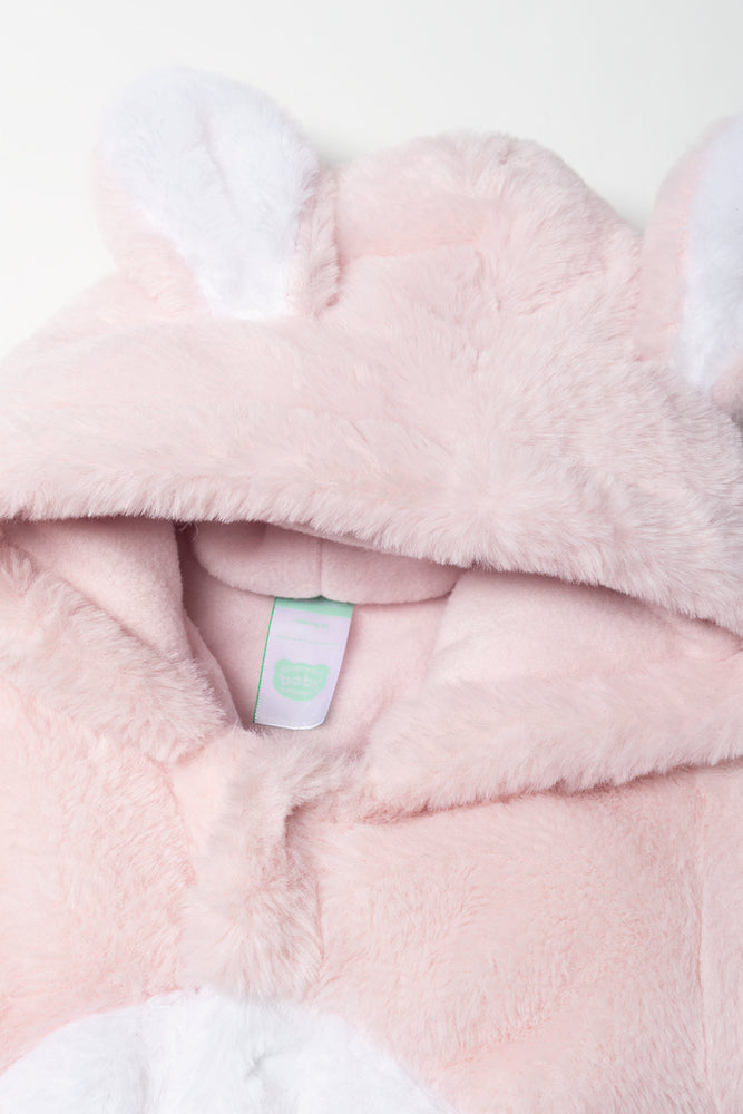 Padded Fur Babygrow Pink (1)
