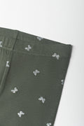 Butterfly Leggings Dark Green (1)