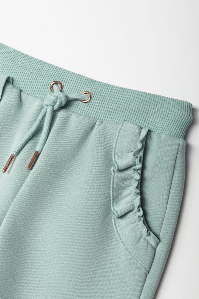 Frill Pocket Jogger Trackpants Green (1)