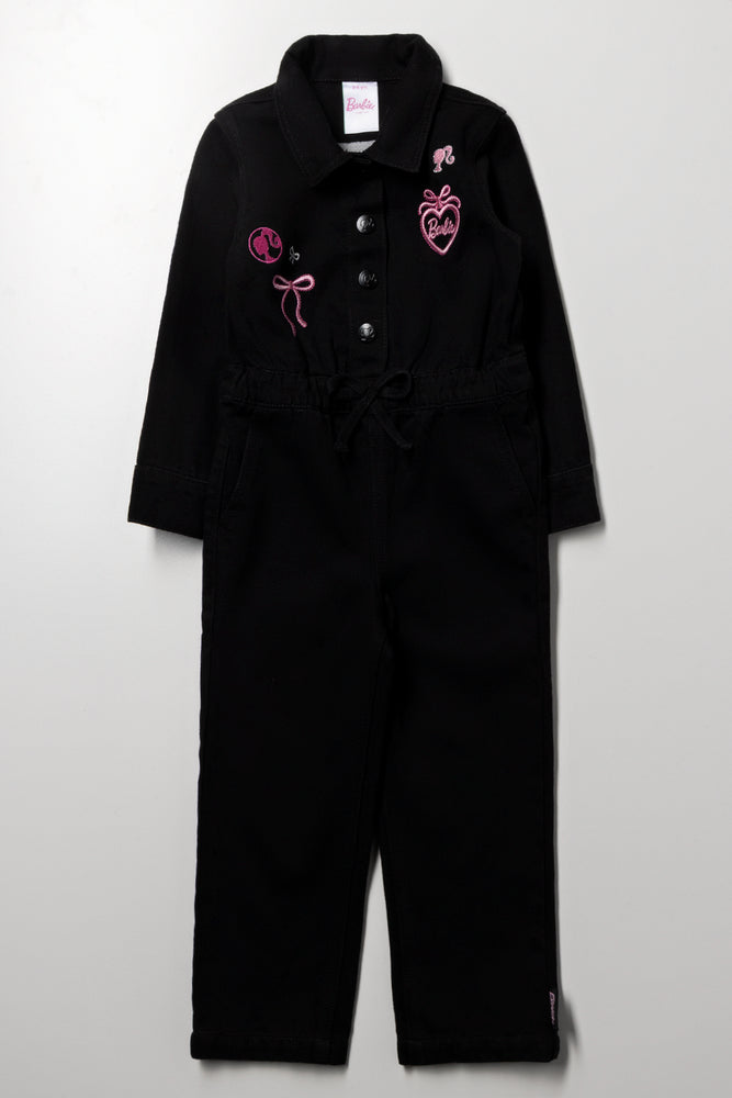 Barbie Denim Jumpsuit Black