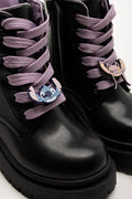 Stitch Lace Up Boots Black (2)