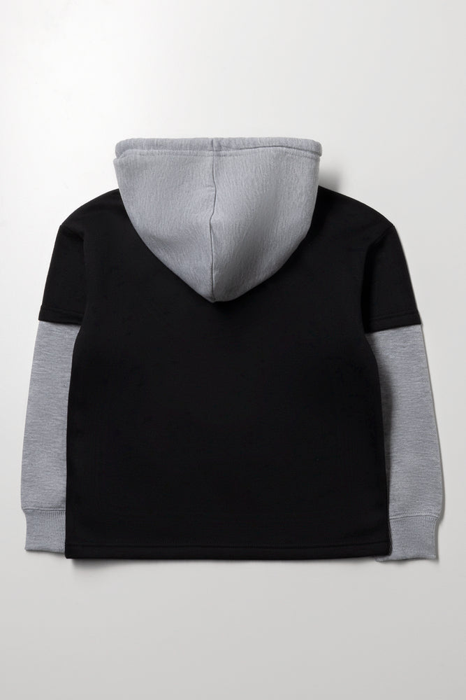 Twofer Hooded Tracktop Black (2)