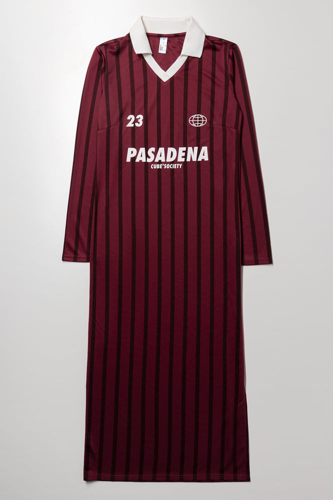 Collared Dress Burgundy