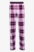 Love Heart Check Flannel Pyjamas Burgundy (2)