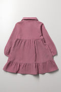 Tiered Corduroy Dress Pink (2)