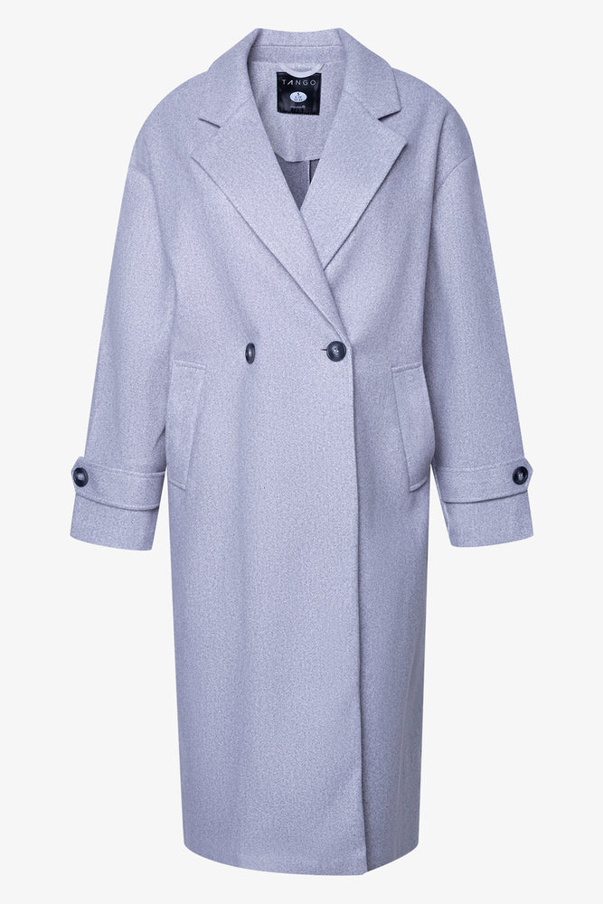 Longer Length Melton Coat Grey