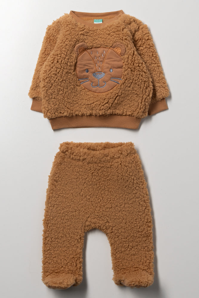 2 Pack Sherpa Set Lion Brown