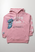 Stitch Oversized Hoodie Pink
