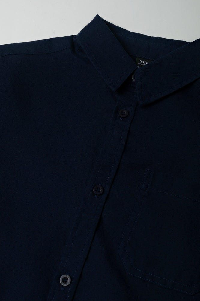 Long Sleeve Formal Shirt Navy (1)