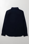 Long Sleeve Formal Shirt Navy (2)