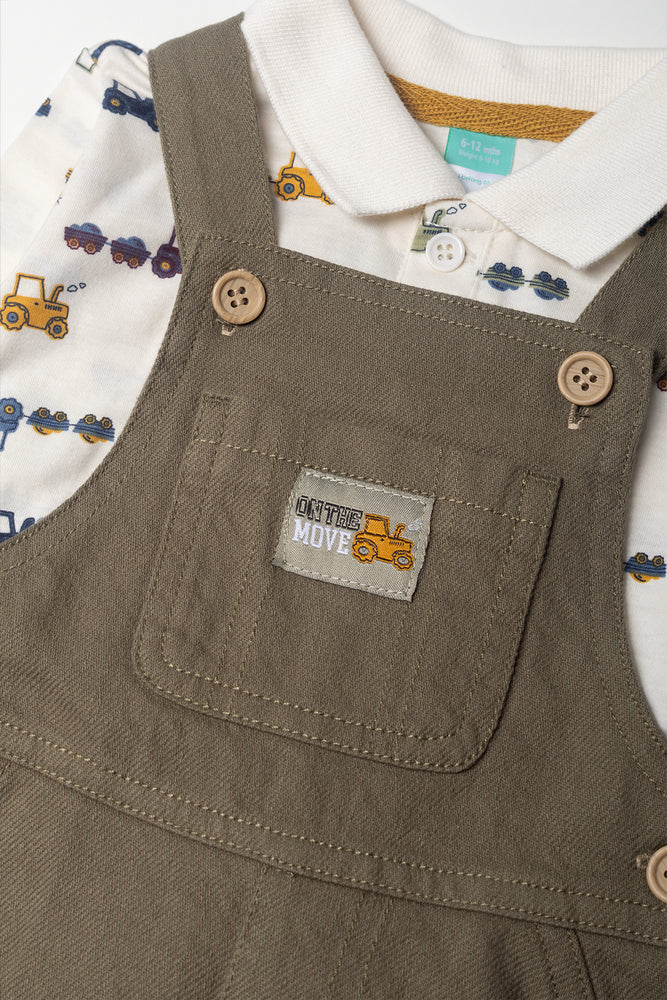 Dungaree Set Green (1)