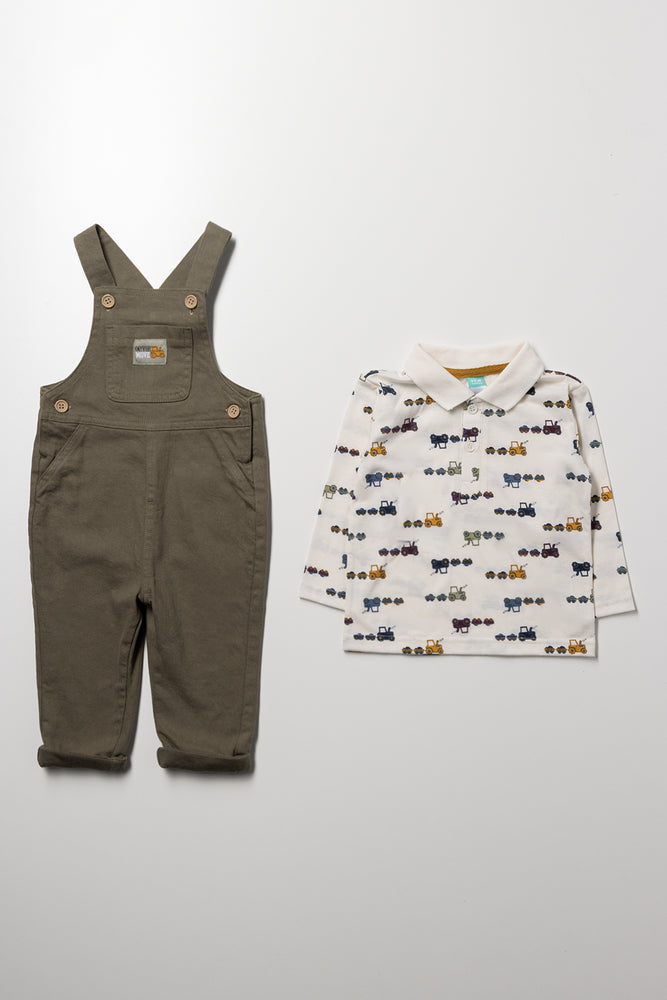 Dungaree Set Green (2)