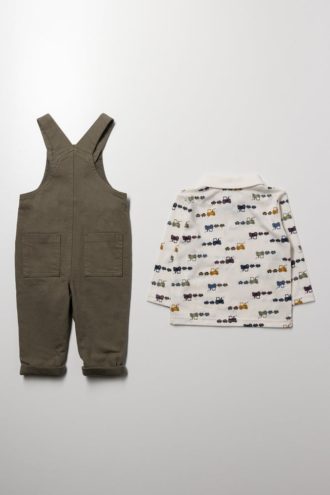 Dungaree Set Green (3)
