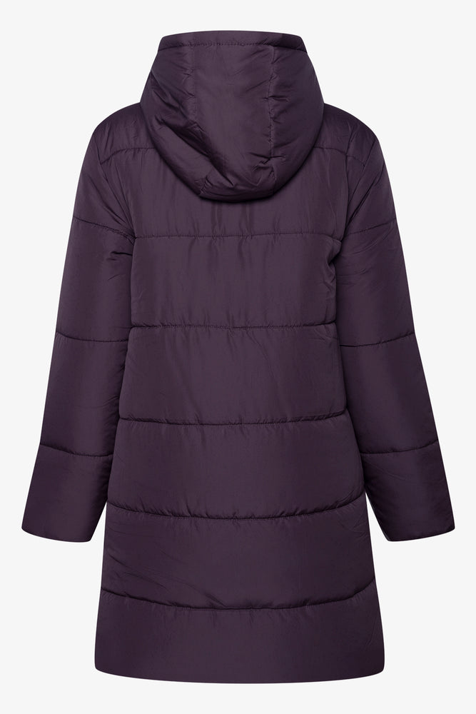Extra Long Length Puffer Jacket Brown (1)