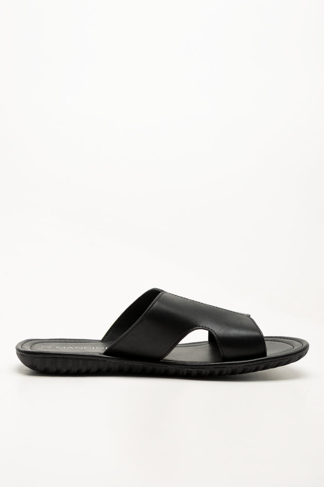 Cut Out Mule Sandals Black
