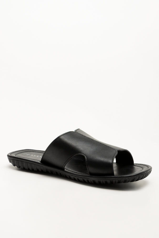 Cut Out Mule Sandals Black