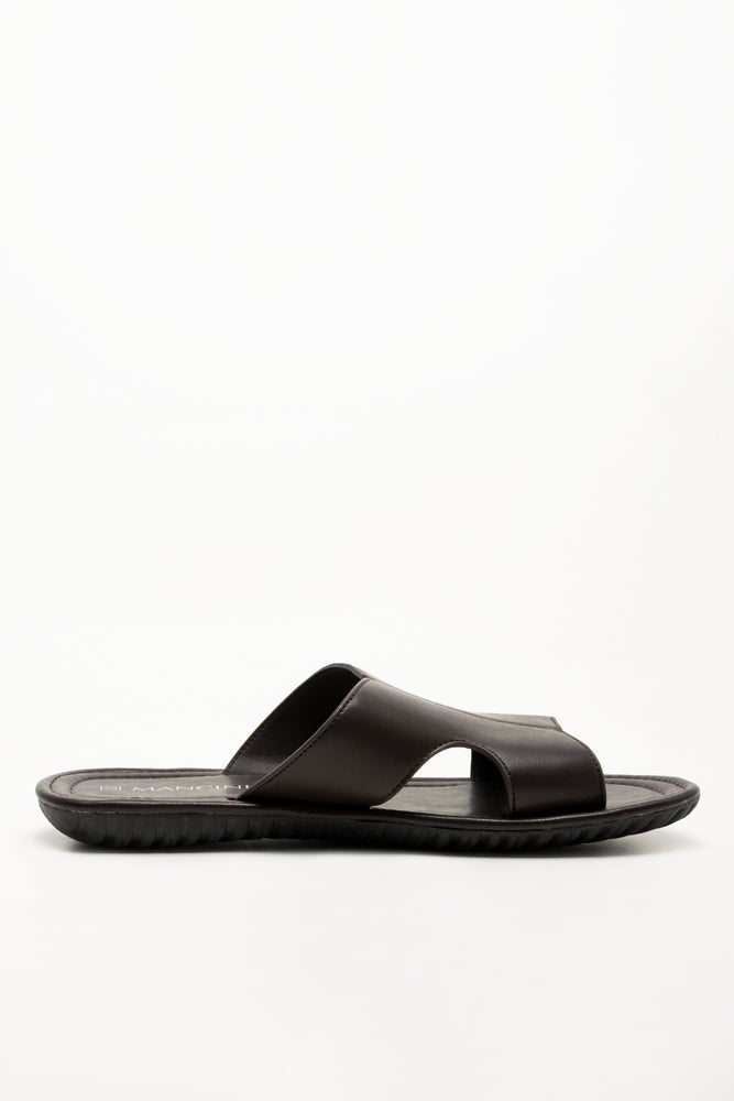 Cut Out Mule Sandals Brown