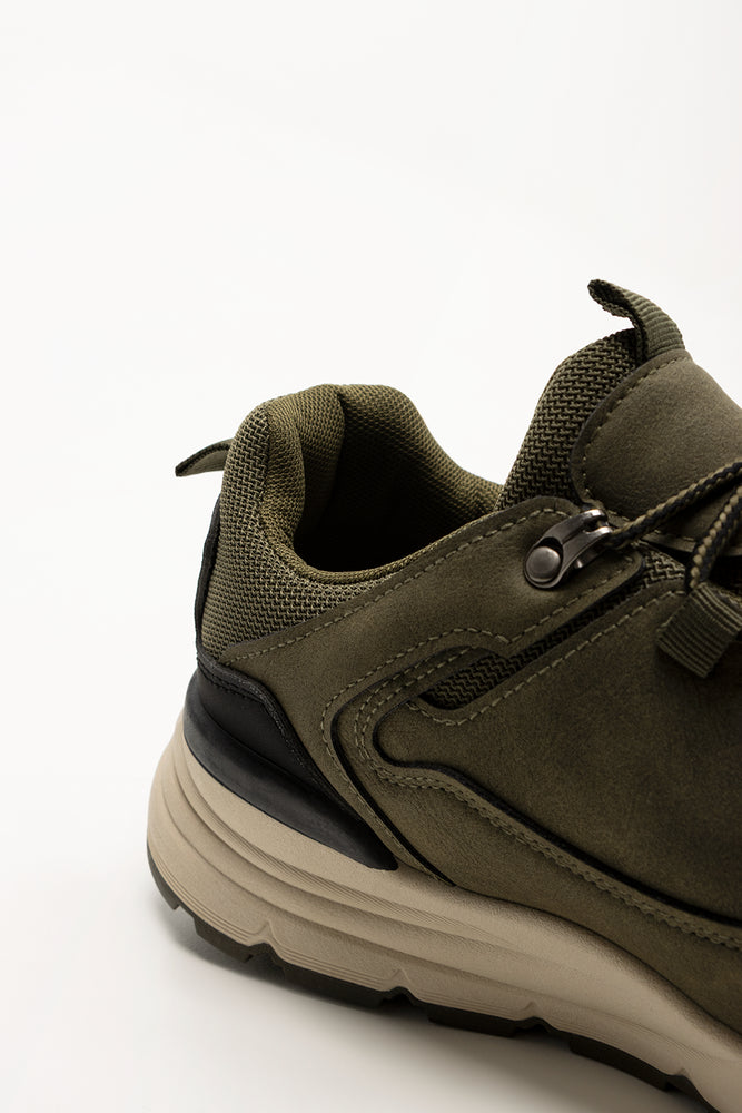 Stitch Detail Trainers Green (3)