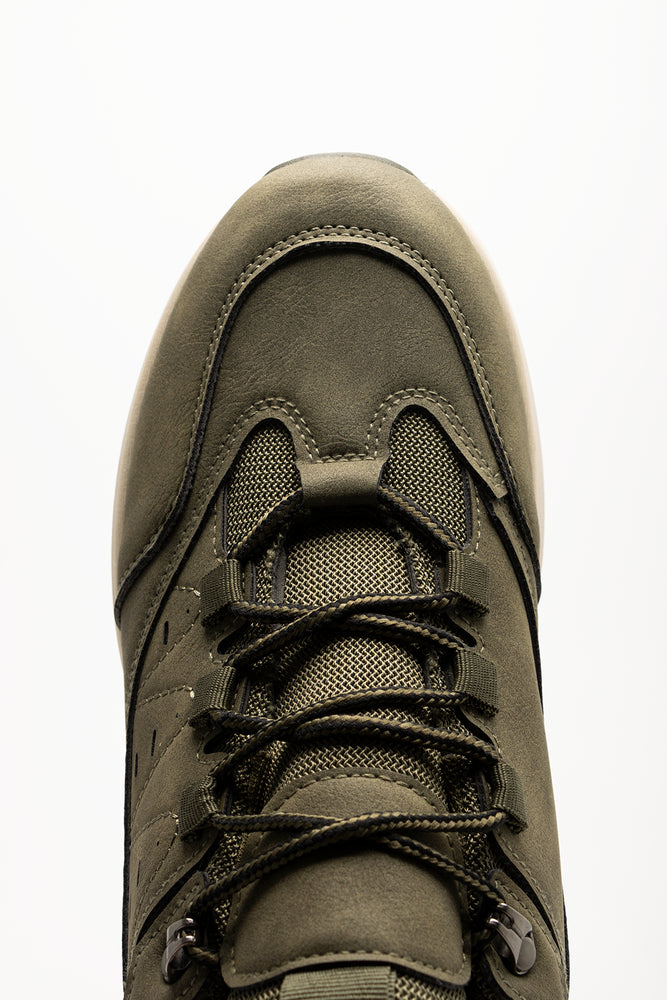 Stitch Detail Trainers Green (4)