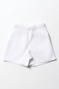 White Basic Unisex Sports Shorts