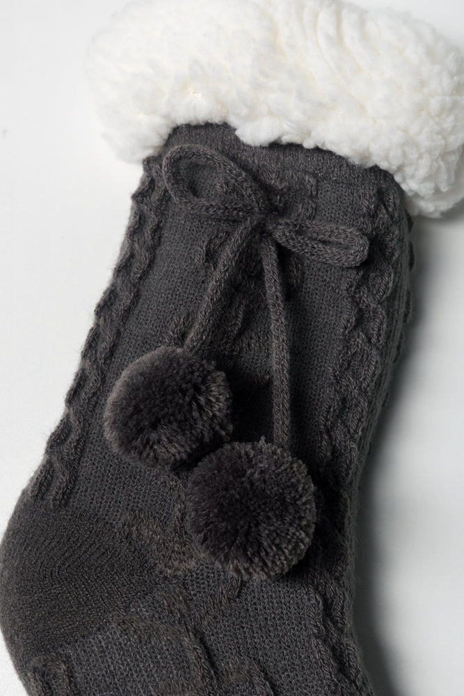 Slipper Socks Dark Grey (1)