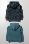 2 Pack Hooded Tracktops Charcoal And Blue (2)