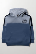 Colourblock Hoodie Blue