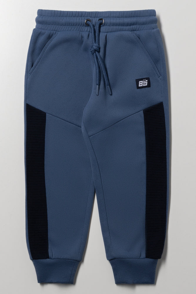Textured Inset Tackpants Blue