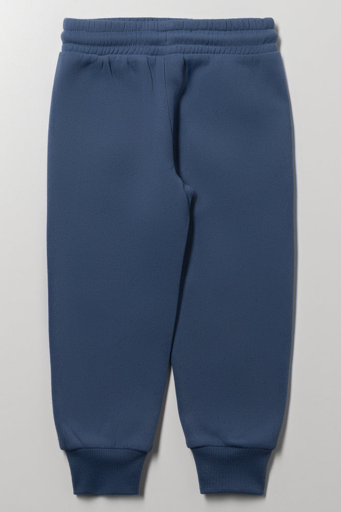 Textured Inset Tackpants Blue (2)