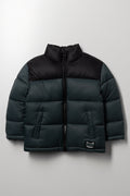 Puffer Jacket Black And Green