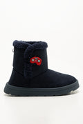 Gaming Button Comfy Boots Navy (1)