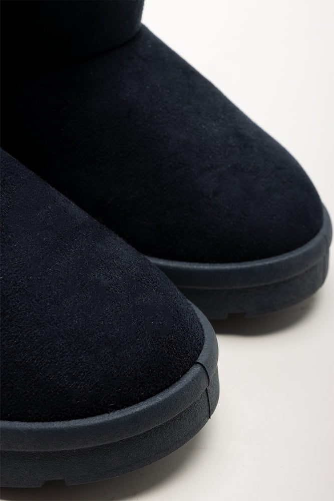 Gaming Button Comfy Boots Navy (2)