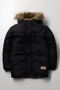 Hooded Puffer Coat Black