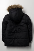 Hooded Puffer Coat Black (2)
