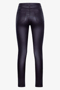 Coated Skinny Denim Jeans Dark Brown (1)