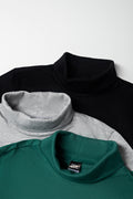 3 Pack Polonecks Black, Grey And Green (1)