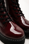 Combat Boots Burgundy (2)
