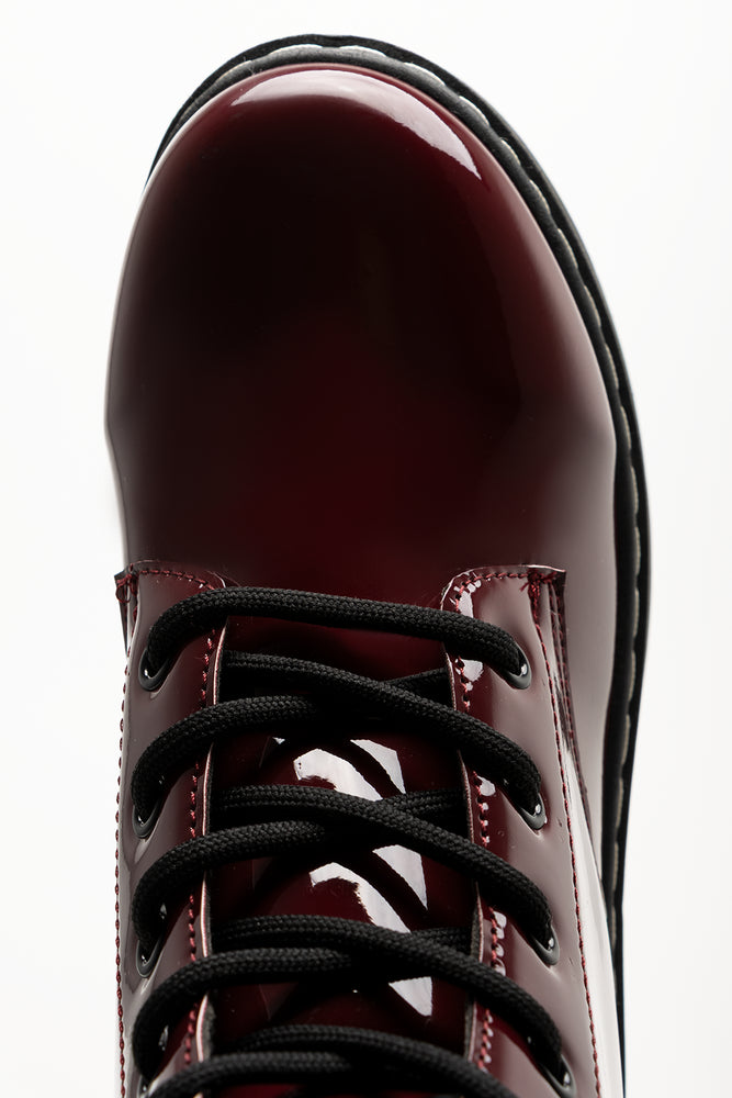 Combat Boots Burgundy (4)
