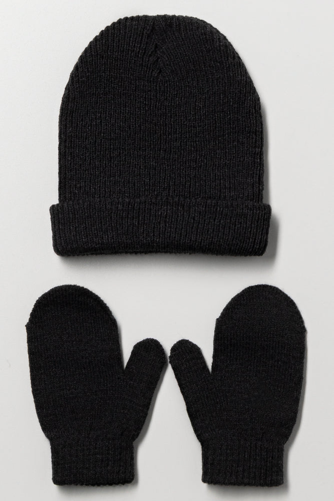 Beanie & Gloves Set Charcoal