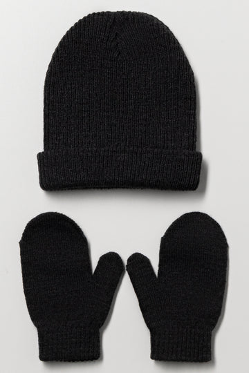 Beanie & Gloves Set Charcoal