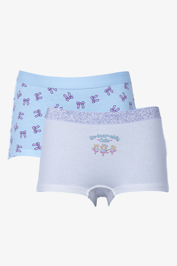 2 Pack Boyleg Panties Blue And Grey