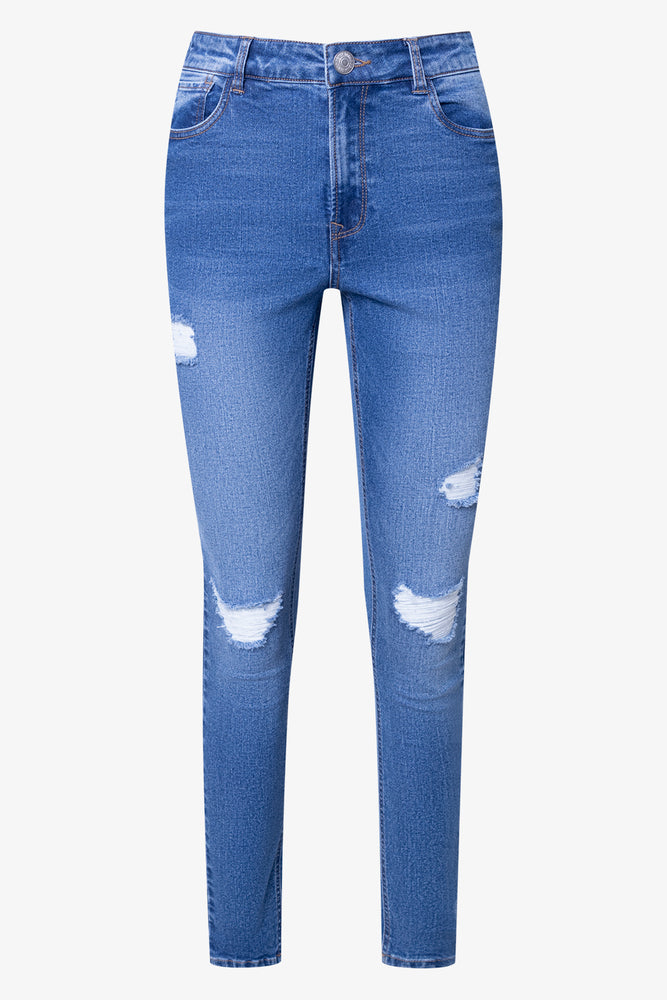 Ripped Skinny Denim Jeans Blue