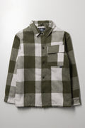 Check Shacket Green