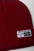 Ribbed Beanie Red (1)
