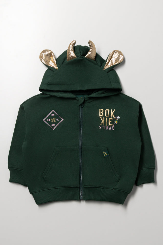 Bokkie Zip Through Tracktop Green