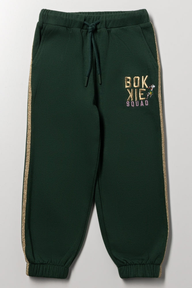 Bokkie Barrel Leg Trackpants Green