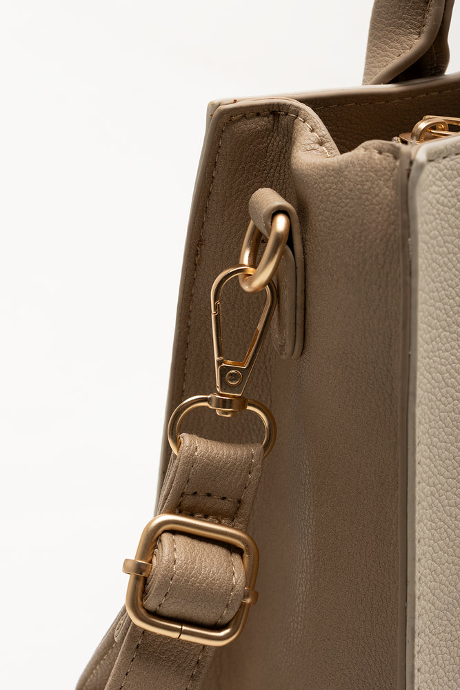 Mini Handbag With Pocket Detail Natural (4)