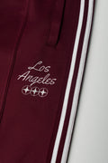 Straight Leg Trackpants Burgundy (1)